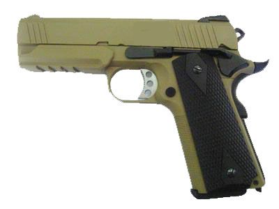  gun 4.3 socom desert with black grip full metal gas model