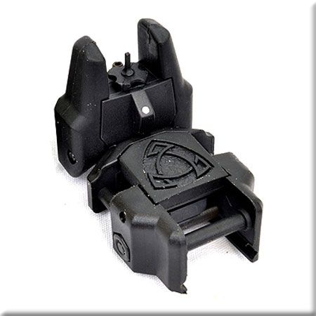 Tacca di mira anteriore abattibile Flip up nero 