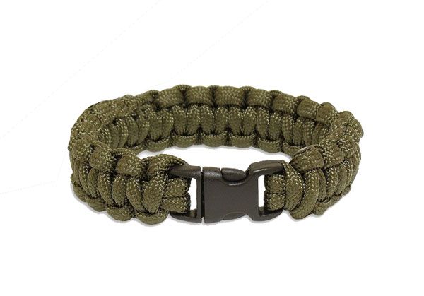 Bracciale tattico paracord verde taglia m