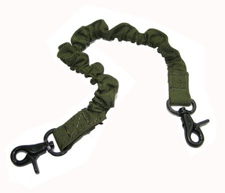Cinghia elastica con moschettoni-verde