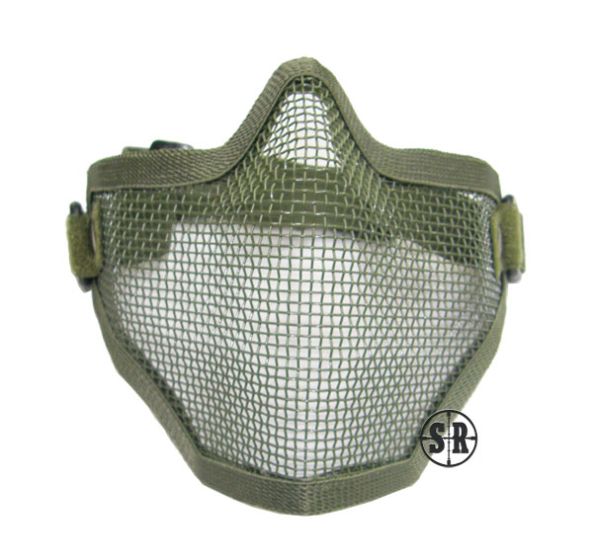 Protezione mezzo viso in rete metallica (verde)