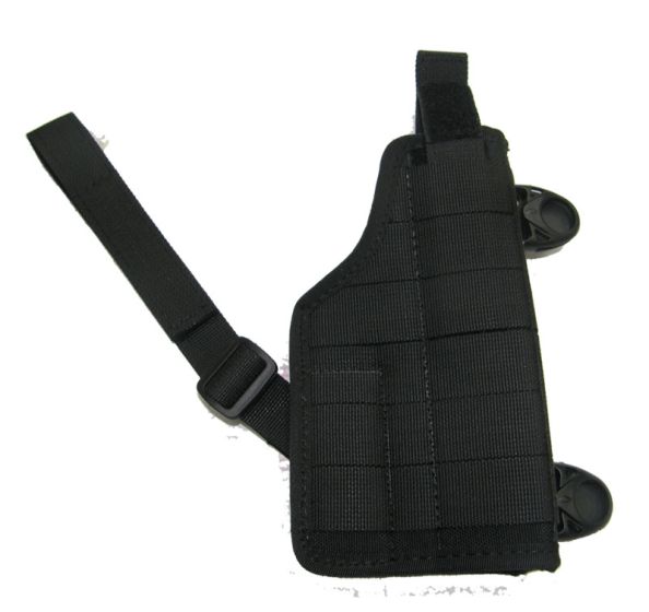 Horizontal padded black cordura shoulder holster 