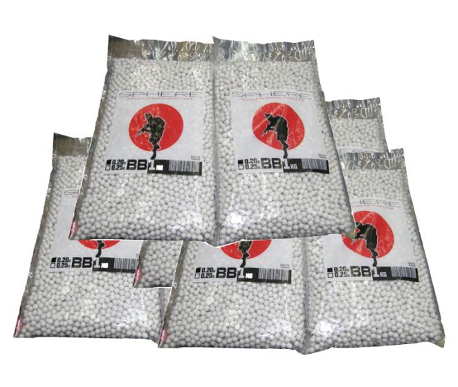 5 packs of sphere bbs 0.25g 