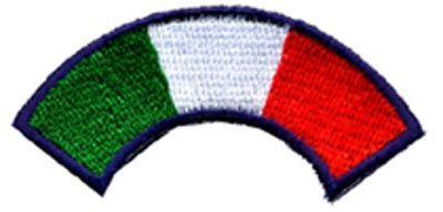 Italian flag half-moon patch
