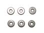 6 boccole in acciaio inox da 8 mm