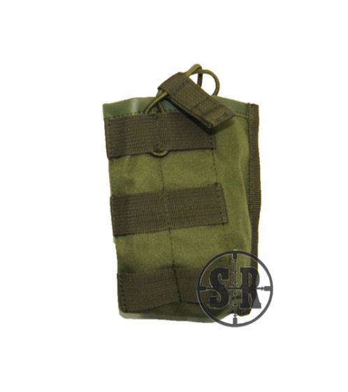 Mag pouch with elastic cord green