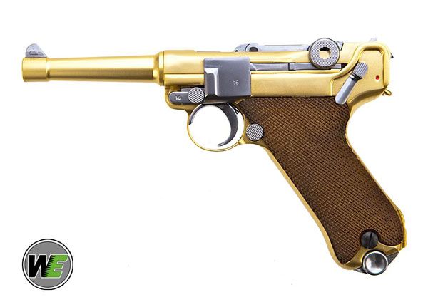 Pistola luger p08 gas scarrellante gold