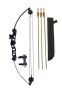 Arco in fibra color carbonio sistema a carrucole 25 Lbs
