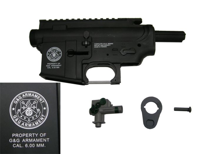Technopolymer body for m4/m16 with g&g logo and hop-up 