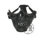 Skull half face mask black 