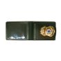 Wallet and card holder in leather with removable "security service" plate holder Vega Holster (1WE73N)