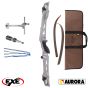Kit Arco 22# e 68"" con Set Completo di Riser, Flettenti, Corda, Rest, Mirino, Bottone e Borsa - EXE e Aurora