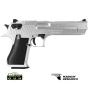 Pistola a Gas Desert Eagle .50AE Scarrellante Loghi originali Silver Cybergun 