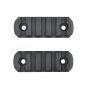 Slitte 20mm in metallo 5 slot nere - 2 pezzi   Classic Army