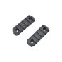 Slitte 20mm in polimero 5 slot nere - 2 pezzi   Classic Army