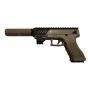 Pistola elettrica professionale gearbox in metallo Glock 18C Versione Assault-slitta+silenziatore+laser Tan Cyma (CM030TAS)