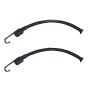 Pair of elastic cords for fast helmet black