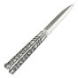 Butterfly Knife  gray with skulls