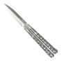 Butterfly Knife  gray with skulls