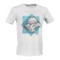 T-shirt con aquila con elmetto - sfondo heather cream grey - defcon 5 (df5-tfi02 hcg)