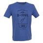 T-shirt con logo design d.five - sfondo dark heather indigo blu - defcon 5 (df5-tfl01 dhi)