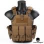 Gilet Tattico Plate Carrier con Sgancio Rapido Coyote Brown Tan Emerson (EM7405CB)