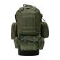 Tactical backpack waterproof green 50 liters with side and pouch pockets