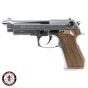 GPM92 Gas Pistol Limited Edition Silver - Wood Cheeks - G&G