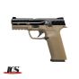 Pistola a gas Alpha Frame bicolore Dark Earth Carello Black Leopard Eye ICS (ICS-BLE-001-SD3)
