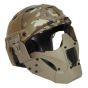 Maschera mezzi viso con attacco per  elmetto  o con elastici Tan