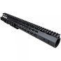 15-inch Slim Keymod handguard, upper slide, 6 additional removable slides for M4 and compatible (JS-KM15)