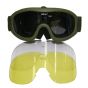 Goggles with 3 interchangeable lenses green 