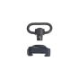 metal QD sling swivel with mount for 20mm rails black