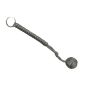 Portachiavi Paracord con sfera in metallo Argento