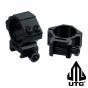 Attacco per Ottiche 30mm - Bassi -  per Slitta da 22 mm - UTG