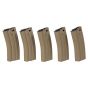 5x Hi-Cap magazines set 300 rounds for M4/M16 series tan SPECNA ARMS
