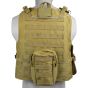 Gilet Tattico ""Tactical Vest"" 6 Tasche - Tan (VT-1104T)