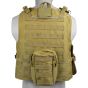 Tactical Vest 6 Pockets - Tan (VT-1104T)