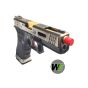 Pistola a gas Glock G18 WET Blowback FORCE Custom Silver/Gold  WE (G003WET-3)