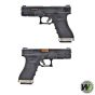 Airsoft pistol Glock G18 green gas Blowback FORCE T1 Custom Black / Silver / Gold WE