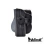 Fondina rigida ad Estrazione Rapida per Mancini - pistole Serie GLOCK - Nera - WoSport (WO-GB42LB)