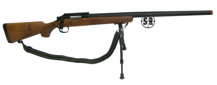 Carabina WELL a molla legno con bipiede MB03BW