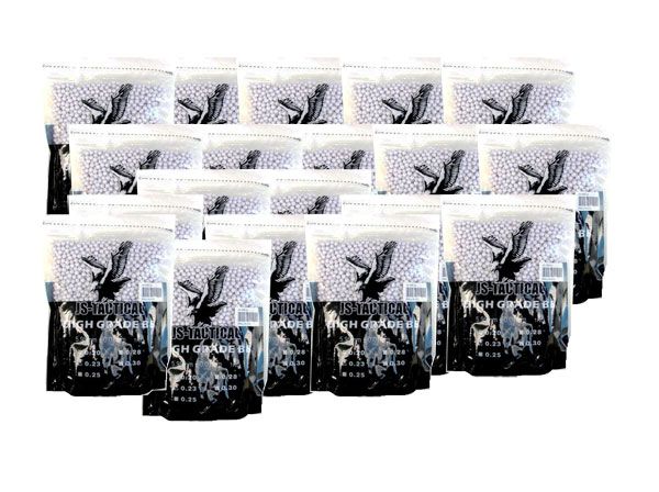 20 Bags BBs High Grade 0.23gr White 1Kg Js Tactical 