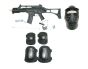 Fucile elettrico G36C promo con maschera e ginocchiere