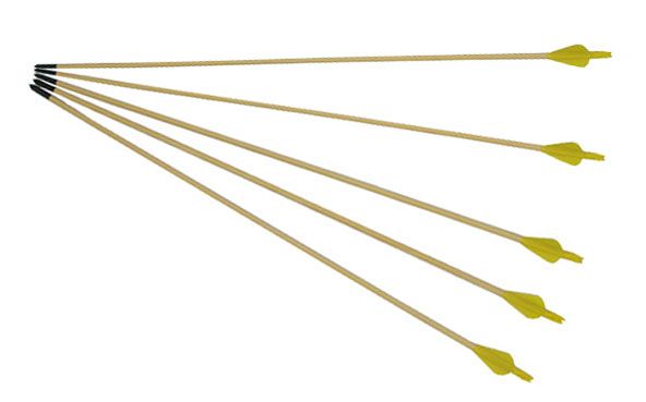 5 frecce per arco in legno 29 poll