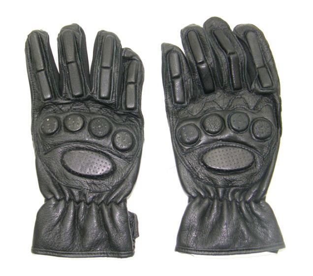 Black leather softair gloves  
