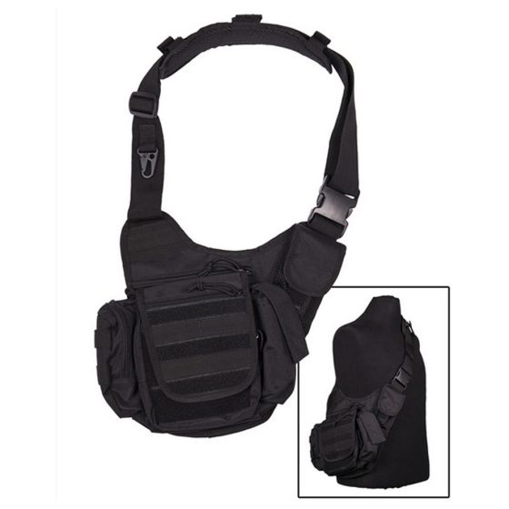 Multifunctional "Sling Bag" Shoulder Backpack - Black - Mil-Tec® (13726502)