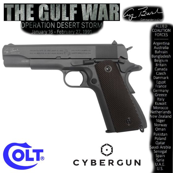 Co2 pistol model 1911 A1 LIMITED EDITION - "THE GULF WAR" - Colt by Cybergun Softair
