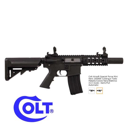 Fucile elettrico M4 Mini Special Force - Full-Metal - Nero - Cybergun Colt (180866)