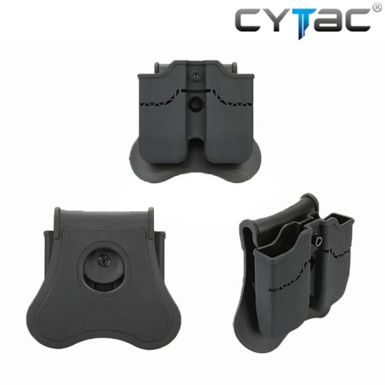 Double rigid pistol mag pouch for  1911